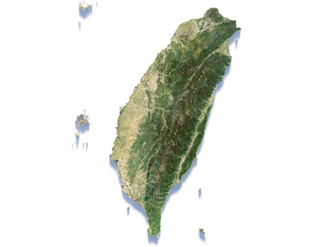 Taiwan terrain map 3D Model