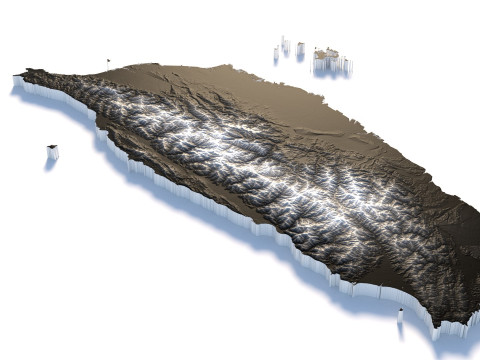Taiwan terrain map 3D Модель