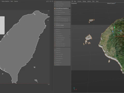 Taiwan terrain map 3D Model
