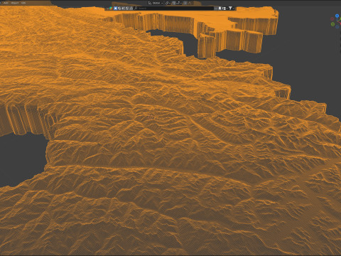 Tajikistan terrain map 3D Модель