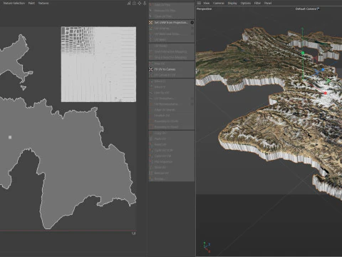 Tajikistan terrain map 3D Model