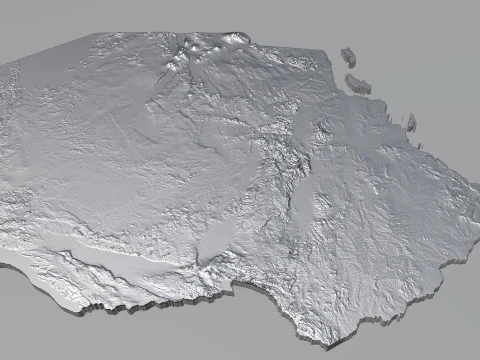 Tanzania terrain map 3D Model