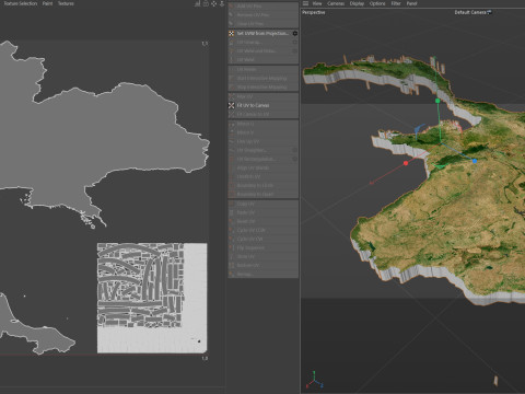 Thailand terrain map 3D Модель