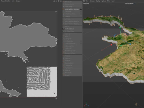 Thailand terrain map 3D Model