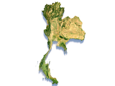 Thailand terrain map 3D Модель