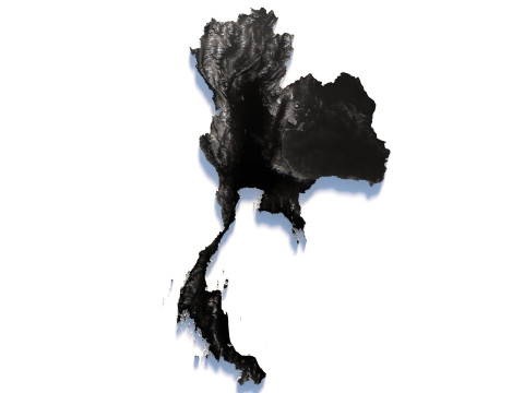 Thailand terrain map 3D Модель