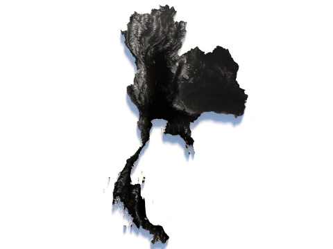 Thailand terrain map 3D Model