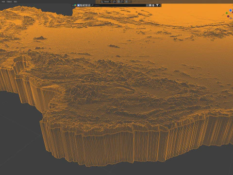 Thailand terrain map 3D Model