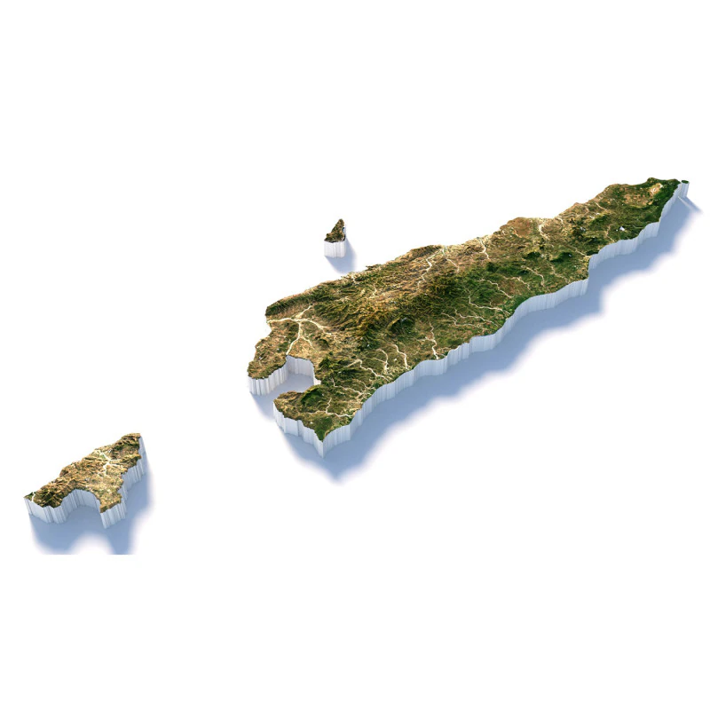 Timor Leste terrain map 3D Model .c4d .max .obj .3ds .fbx .stl .blend 