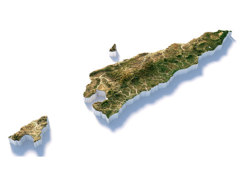 Timor Leste terrain map Modello 3D