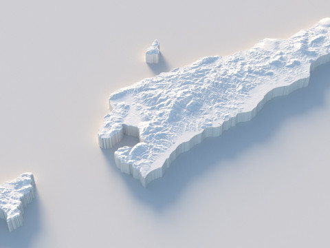 Timor Leste terrain map 3D 모델