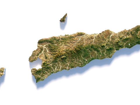 Timor Leste terrain map 3D 모델