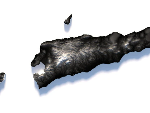 Timor Leste terrain map 3D Model