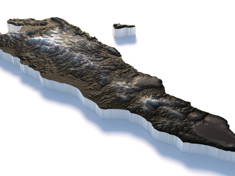 Timor Leste terrain map 3D 모델