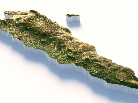 Timor Leste terrain map 3D Model