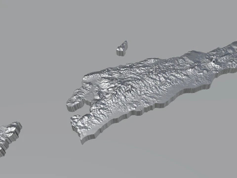 Timor Leste terrain map 3D Model