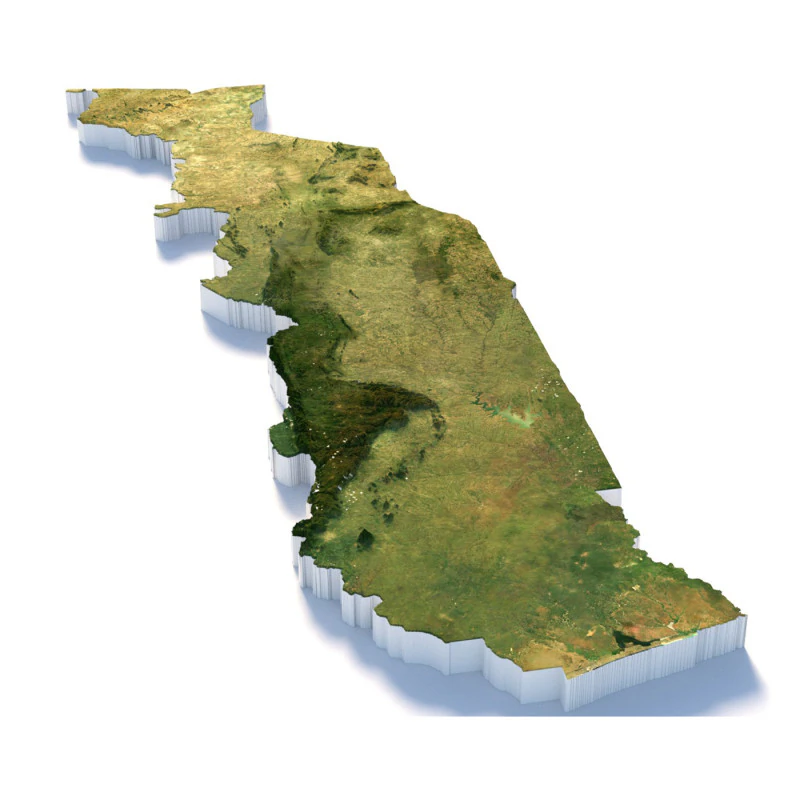 Togo terrain map 3D Model .c4d .max .obj .3ds .fbx .stl .blend 