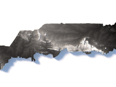 Togo terrain map Modelo 3D