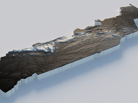 Togo terrain map Modelo 3D