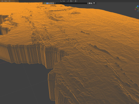 Togo terrain map Modelo 3D