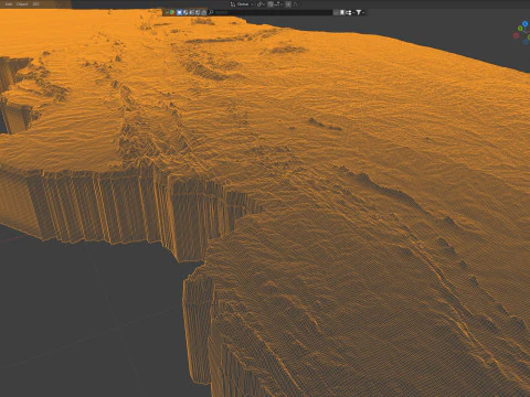 Togo terrain map 3D Model