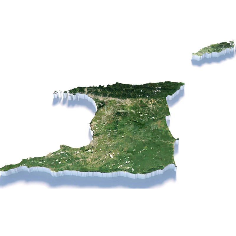 Trinidad and Tobago terrain map 3D Model .c4d .max .obj .3ds .fbx .stl .blend 