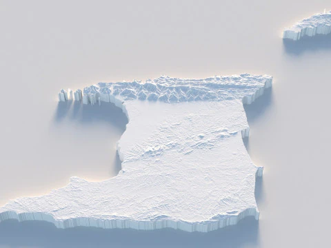 Trinidad and Tobago terrain map 3D Model