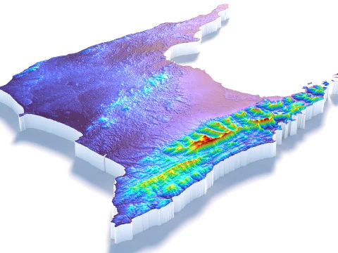 Trinidad and Tobago terrain map 3D Model