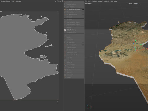 Tunisia terrain map 3D मॉडल