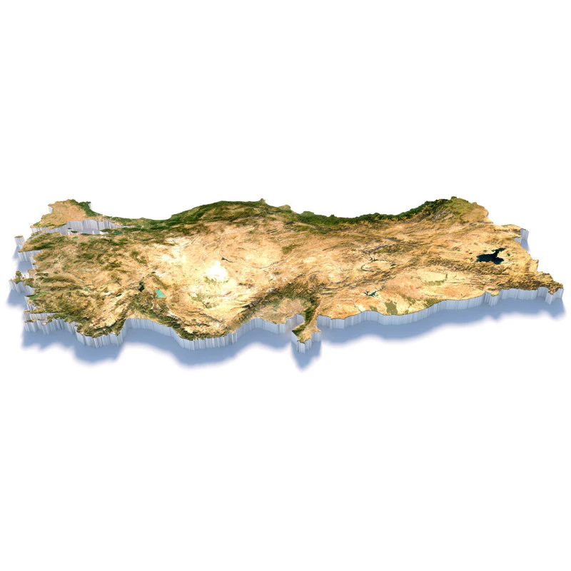 Turkey terrain map 3D Model .c4d .max .obj .3ds .fbx .stl .blend 