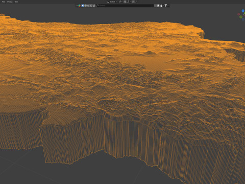 Turkey terrain map 3D Model