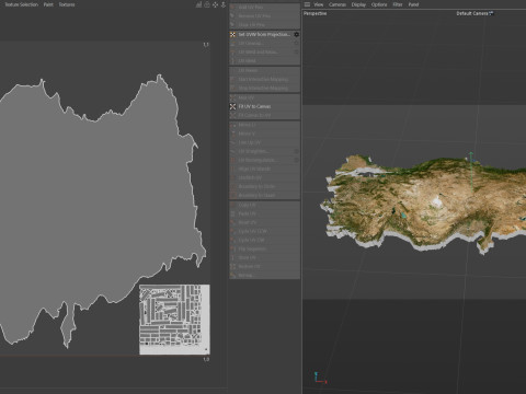Turkey terrain map 3D Model