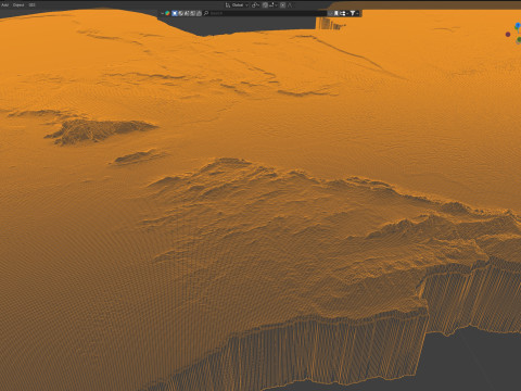 Turkmenistan terrain map 3D Model