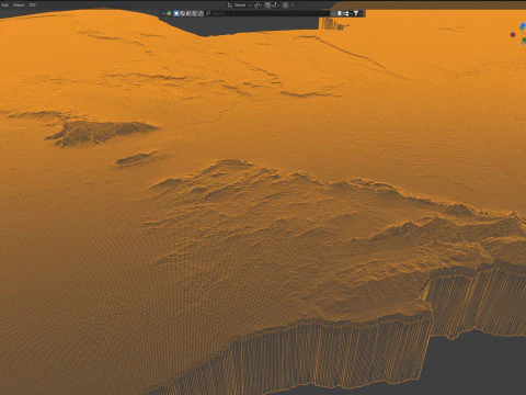 Turkmenistan terrain map 3D Model