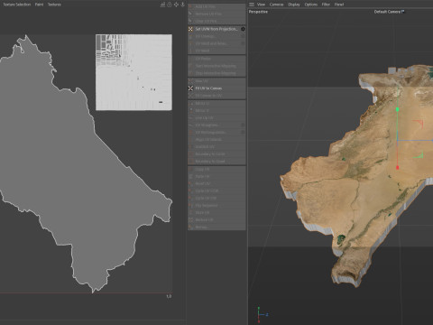 Turkmenistan terrain map 3D Model