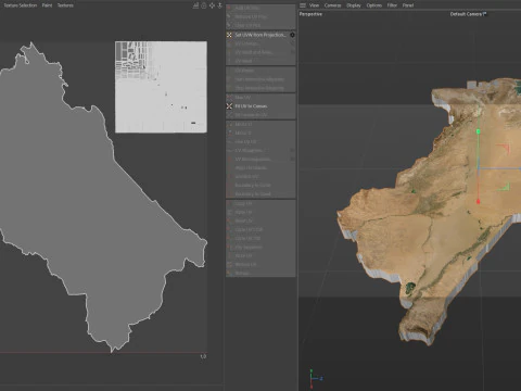 Turkmenistan terrain map 3D Model