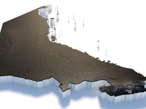 UAE terrain map 3D Model