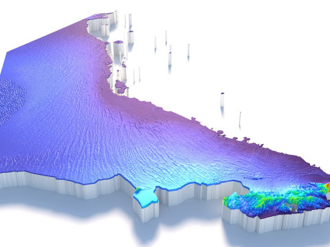UAE terrain map 3D मॉडल