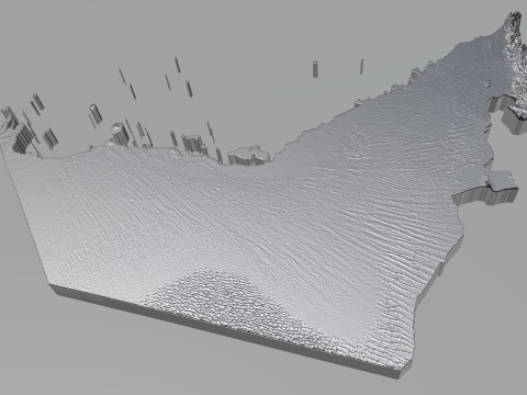 UAE terrain map 3D मॉडल