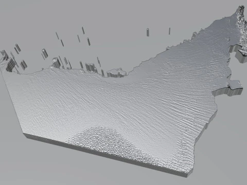 UAE terrain map 3D Model
