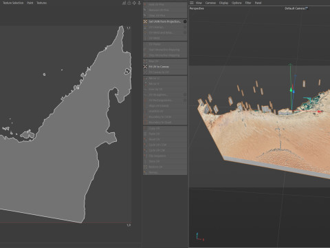 UAE terrain map 3D मॉडल