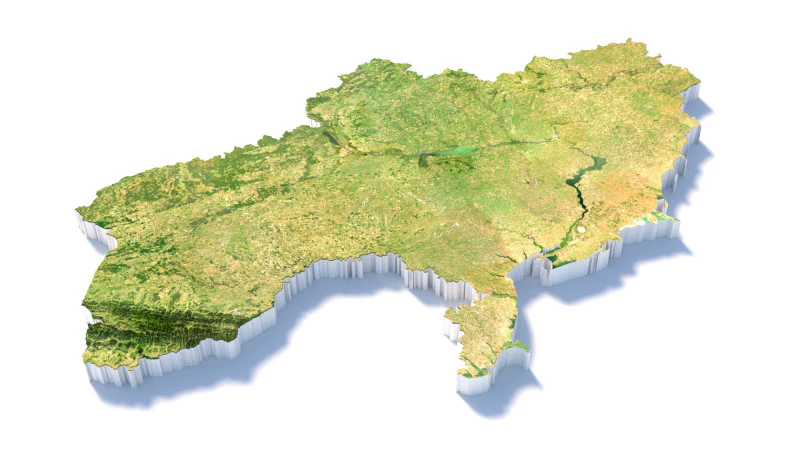 Ukraine terrain map 3D Model .c4d .max .obj .3ds .fbx .stl .blend 