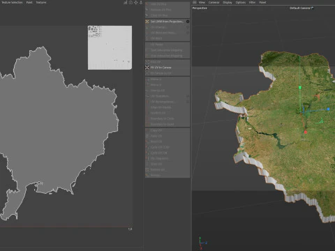 Ukraine terrain map 3D Model