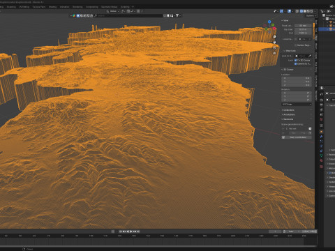United Kingdom terrain map 3D-Modell