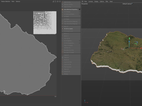 Uruguay terrain map Modèle 3D