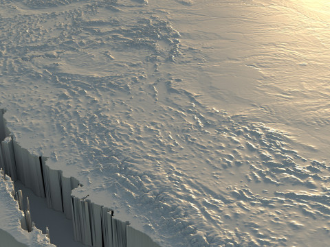 Usa Canada Mexico terrain map 3D Модель