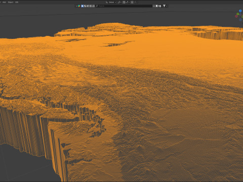 Usa Canada Mexico terrain map 3D Модель