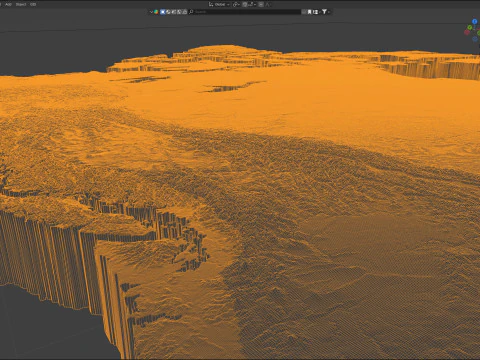 Usa Canada Mexico terrain map 3D Model