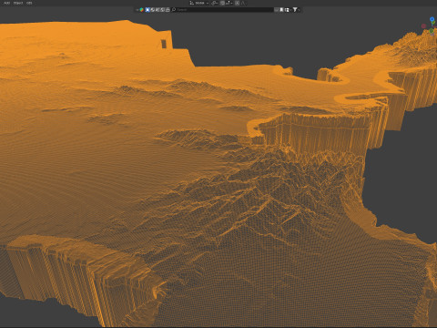 Uzbekistan terrain map 3D Model