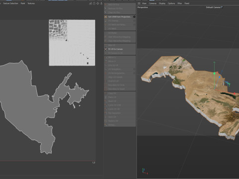 Uzbekistan terrain map 3D Model